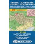  038. Vipiteno - Alpi Breonie, Sterzing - Stubaier Alpen turista térkép Tabacco 1: 25 000 