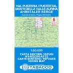   6.  PUSTERTAL - AHRNTALER BERGE / VAL PUSTERIA - MONTI DELLA VALLE AURINA turista térkép Tabacco 1: 50 000   