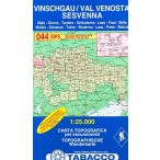   044. Val Venosta - Sesvenna, Vinschgau - Sesvenna With ski-touring routes turista térkép Tabacco 1: 25 000 