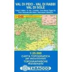   048. Val Di Peio térkép - Val Di Rabbi - Val Di Sole turista térkép Tabacco 1: 25 000 