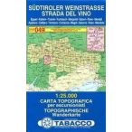   049. Strada Del Vino / Südtirolen Weinstrasse turista térkép Tabacco 1: 25 000 