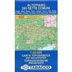   050. Altopiano Dei Sette Comuni turista térkép Tabacco 1: 25 000 