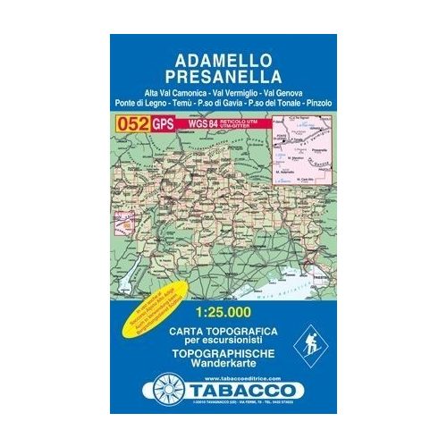 052. Adamello turista térkép Tabacco 1: 25 000   