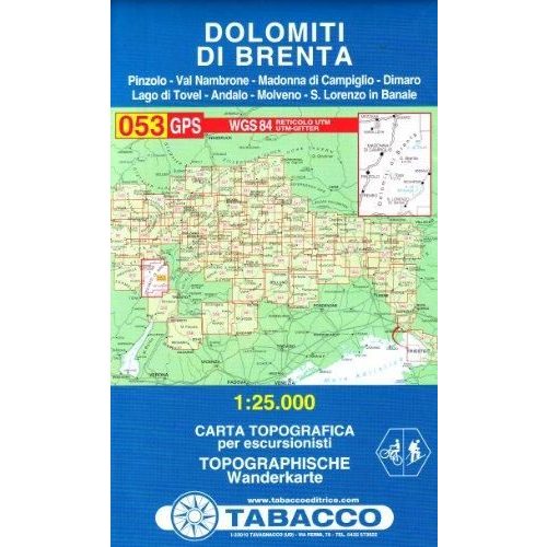 053. Dolomiti di Brenta turista térkép Tabacco 1: 25 000   