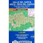   055. Hiking map of the Sarca Valley, Arco and Riva del Garda turista térkép Tabacco 1: 25 000   