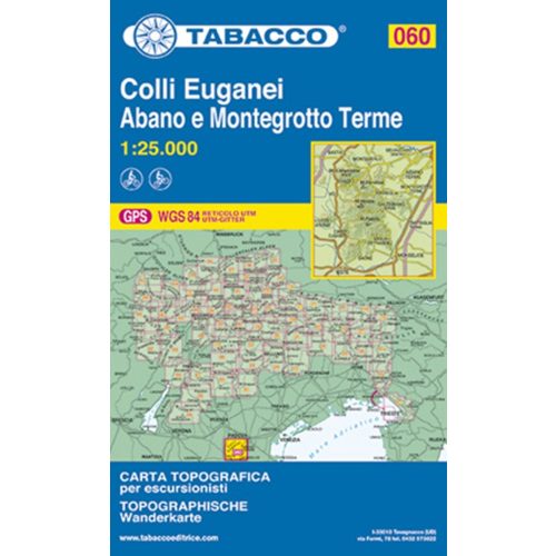 060. Colli Euganei Abano e Montegrotto Terme turista térkép Tabacco 1: 25 000   
