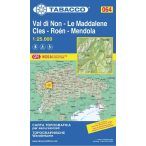   064. Val di Non turistatérkép – Le Maddalene – Cles – Roén – Mendola turistatérkép Tabacco 1: 25 000   
Valli di Cembra e dei Mocheni 