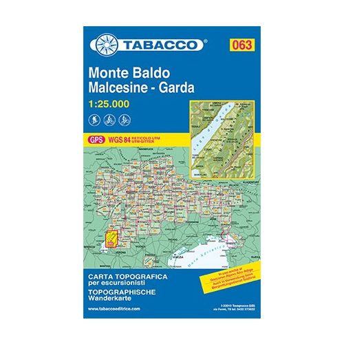 063. Monte Baldo, Malcesine, Garda turistatérkép Tabacco 1: 25 000   
Valli di Cembra e dei Mocheni 