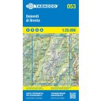    Dolomitok turistatérkép 053. Dolomiti di Brenta turista térkép Tabacco 1: 25e   2024.