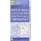   Monte Rosa térkép, Monte Rosa Alagna Valsesia turista térkép IGC 1:50 000 