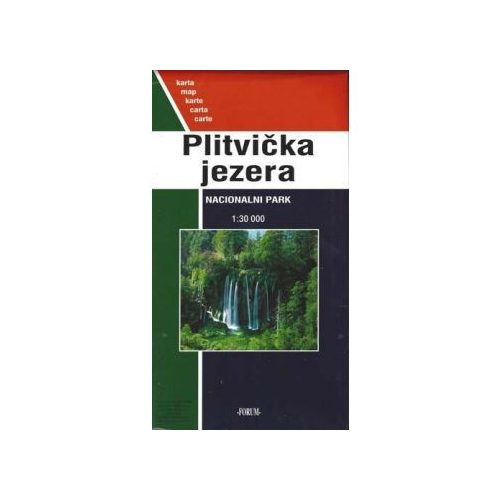 Plitvicei-tavak térkép, Plitvice Nemzeti Park turistatérkép, Plitvicka jezera turistatérkép - 1:30e