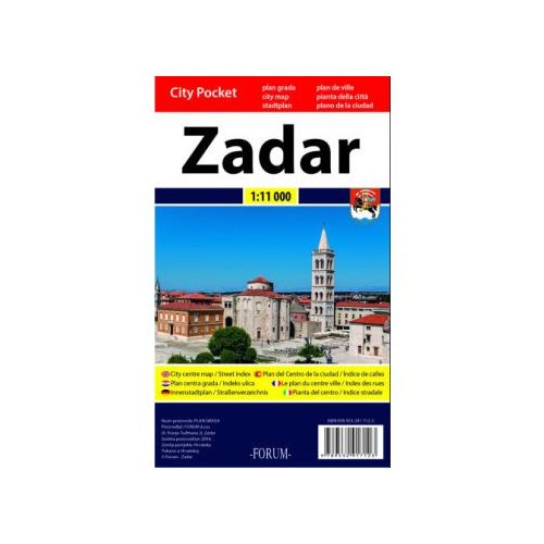 Zadar térkép Zadar várostérkép - Zadar zsebtérkép 1:11 000 Forum