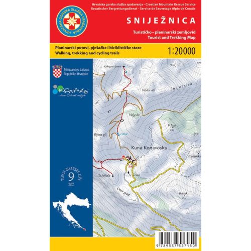 Snijeznica turistatérkép és kerékpáros térkép, Snijeznica térkép HG 09 1:20 000