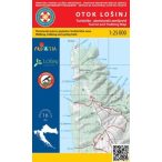 Otok Losinj turistatérkép Hrvatska Gorska 1:25 000  2015