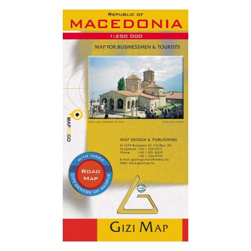 Macedonia autós térkép Gizi Map  1:250 000 