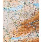 Central Asia domborzati falitérkép Gizi Map 1:1 750 000 