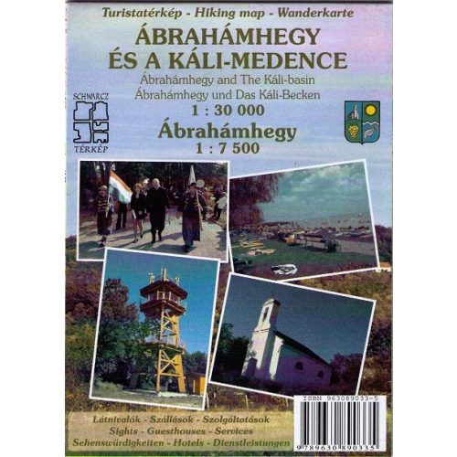 Ábrahámhegy és a Káli-medence térképe Schwarcz 1:30 000, 1:7500
