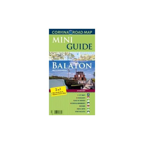 Balaton térkép, Balaton útikalauz és térkép Balaton Mini Guide Corvina 2016