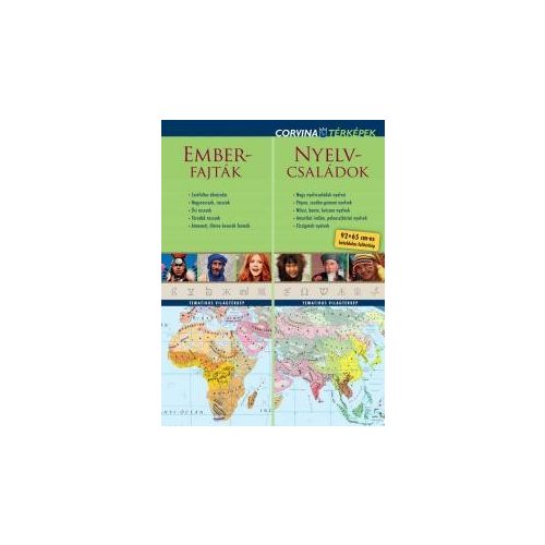 Emberfajták, Nyelvcsaládok világ országai térkép, világ térkép Corvina 2016