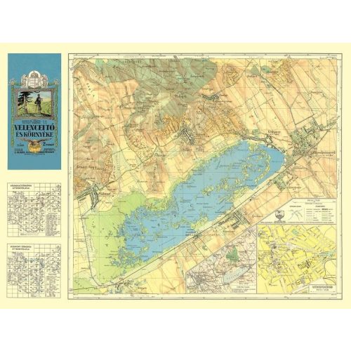 Velencei tó térkép antik, faximile  1929 HM 