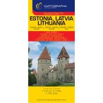   Észtország, Lettország, Litvánia autótérkép Cartographia 1:700 000 