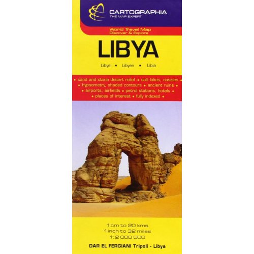 Libya térkép Cartographia  1:1 000 000 