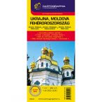   Ukrajna térkép, Ukrajna autótérkép, Moldova térkép, Fehéroroszország térkép 1:2 000 000  Cartographia