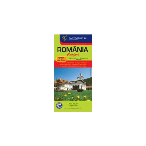 Románia térkép Comfort Cartographia Románia térkép laminált 1:750 000  2018