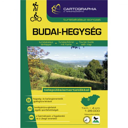  Budai-hegység turistakalauz, Budai hegység túrakalauz Cartographia 1:25 000 Budai-hegység térkép  2020