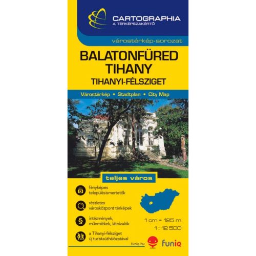 Balatonfüred térkép, Tihany várostérkép, Tihanyi-félsziget  Cartographia