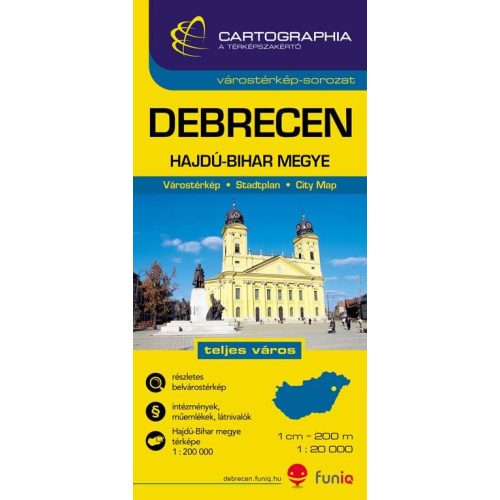 Debrecen térkép, Debrecen várostérkép Cartographia 1:20000 
