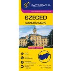   Szeged várostérkép és Csongrád megye térkép Cartographia 1:17 500 1:200 000  Szeged térkép