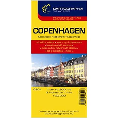Koppenhága térkép Cartographia 1:20 000 