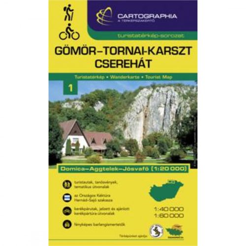 Gömör-Tornai-Karszt turistatérkép Aggtelek turistatérkép Cartographia 1:40 000 Cserehát turistatérkép 2020