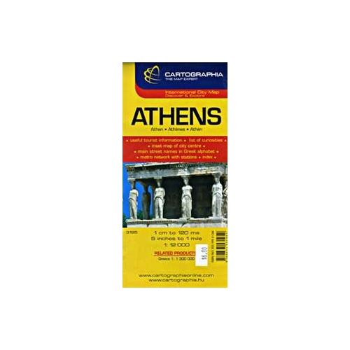 Athén térkép Cartographia 1:12 000 