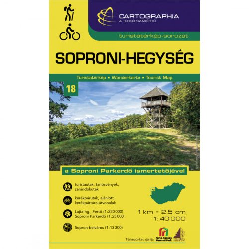 Soproni-hegység turistatérkép Cartographia 1:40 000   2021