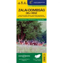   Zalai-dombság déli rész turistatérkép, Dél-Zala turistatérkép Cartographia-Szarvas kiadó 1: 50 000