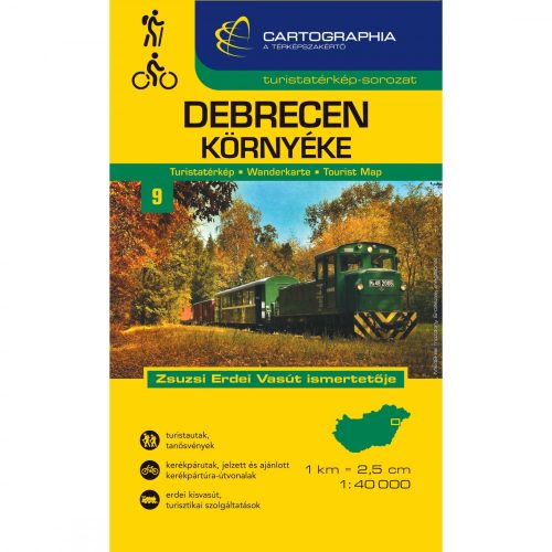 Debrecen környéke turistatérkép, Debrecen térkép