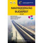    Magyarország atlasz és Budapest atlasz, Budapest térkép Magyarország autóatlasz kombi, térkép duó atlasz Cartographia (2023)