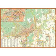 Pécs térkép, Pécs várostérkép Cartographia + Harkány, Siklós, Villány + Baranya vármegye térképe 1:20e  2025.
