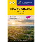    Magyarország autóatlasz Cartographia 2023. 1:250e  Magyarország közlekedése térkép 