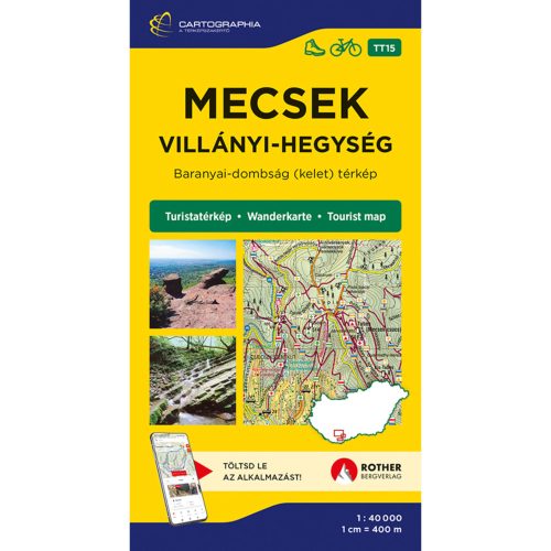 Mecsek turistatérkép, Mecsek és Villányi-hegység turistatérkép Cartographia 1:40 000