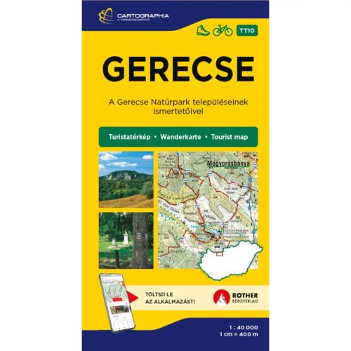 Gerecse turistatérkép 1:40 000 Cartographia Gerecse térkép 2024.