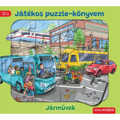 Játékos puzzle-könyvem: Járművek Steffi Korda Scolar Kiadó 2024.