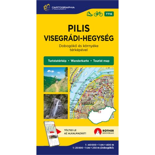 Pilis turistatérkép, Pilis és Visegrádi-hegység térkép 16. Cartographia 1:40 000 Pilis térkép 2024.