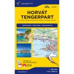 Horvát tengerpart térkép, Adria térkép 1:160e  2025.