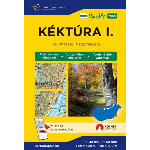  Az Országos Kéktúra atlasz I. (Északi-középhegység) turistakalauz Cartographia Hollóházától Nagymarosig 1:40 000, 1:60 000  2026.
