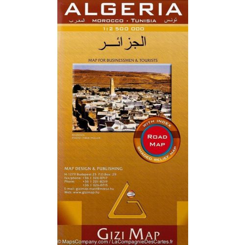 Algéria autós térkép Gizi Map 1: 2 500 000 