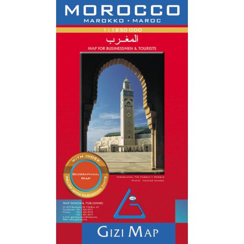 Marokkó autós térkép Gizi Map 1:1 250 000  