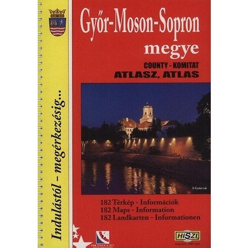 Győr-Moson-Sopron megye - vármegye atlasz HiSzi Map 